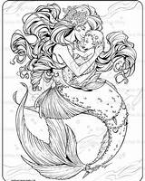 Mermaid Coloring Pages Baby Mother Printable Adult Drawing Child Sheets Color Kids Print Sketch Drawings Tattoo Getcolorings Books Getdrawings Colorin sketch template