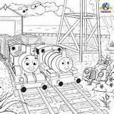 Coloring Pages Thomas Sodor Beyond Journey Train Visit sketch template