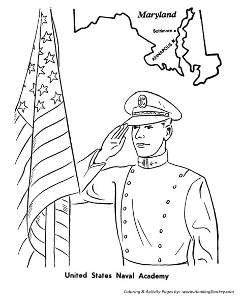 veterans day coloring pages  naval academy veterans coloring page