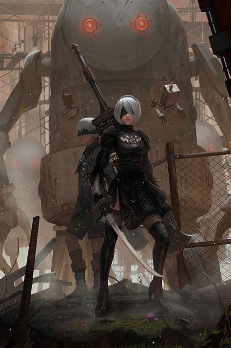 steampunk fantasy warriors with steam mech support nier automata by yagaminoue on deviantart