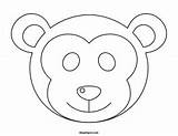 Monkey Mask Template Printable Face Masks Color Animal Craft Crafts Paper Maskspot Google Choose Board sketch template