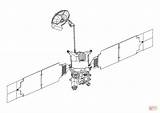 Coloring Satellite Pages Satelite Printable Spacecraft Color Drawing 990px 1400 sketch template