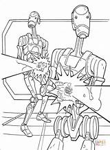 Droid Droids Kolorowanki Darth Malvorlagen Gwiezdne Wojny Droidy Bojowe Kolorowanka Menace Phantom Druku Robots sketch template