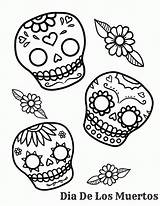 Coloring Skull Sugar Popular Dead sketch template