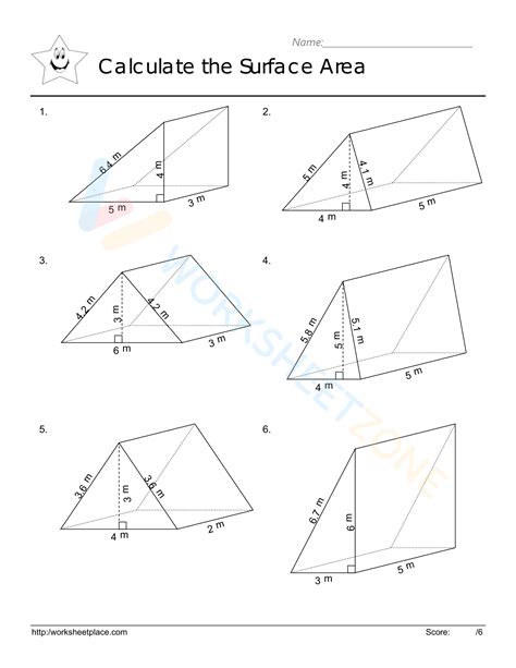 triangular prisms  worksheet zone