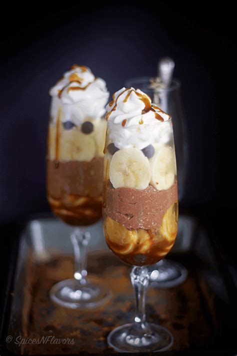 caramel banana  cottage cheese parfaits spices  flavors
