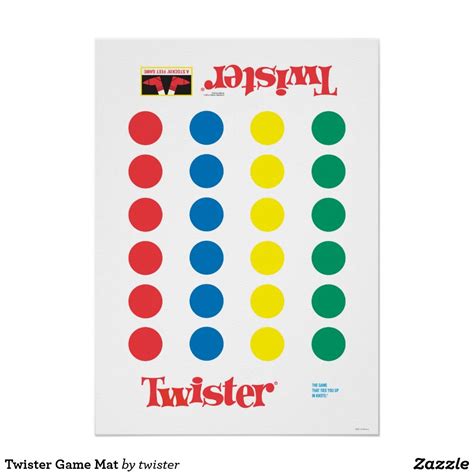 twister game mat poster zazzlecom   twister game twister