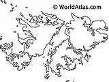 Falkland Islands Outline Worldatlas Geography Cities Represents Overseas Atlantic Territory Downloaded Purposes Pointing Educational sketch template