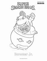 Bowser Jr Coloring Smash Super Drawing Pages Brothers Bowzer Bros Paintingvalley Template sketch template