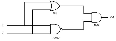 diagram logic diagram  xor gate mydiagramonline