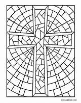 Cross Coloring Stained Glass Pages Jesus Printable Kids Cool2bkids Color Easter Sheets Adult Print Getdrawings Christmas Getcolorings Look Popular sketch template