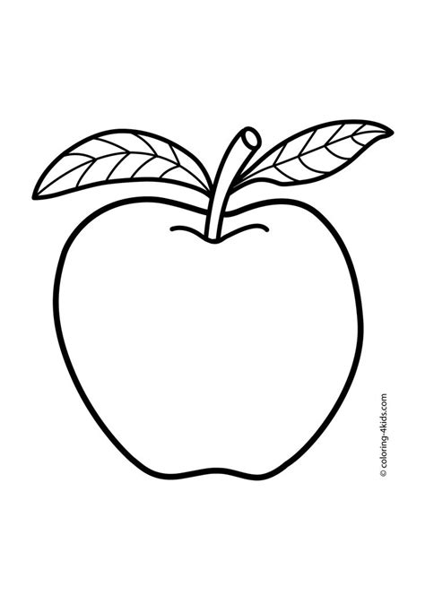 apple coloring pages  kids fruits coloring pages printables