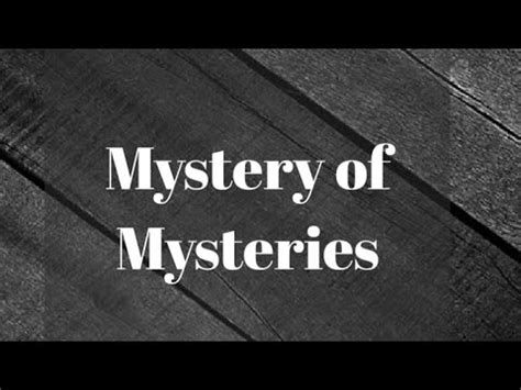 mystery  mysteries youtube