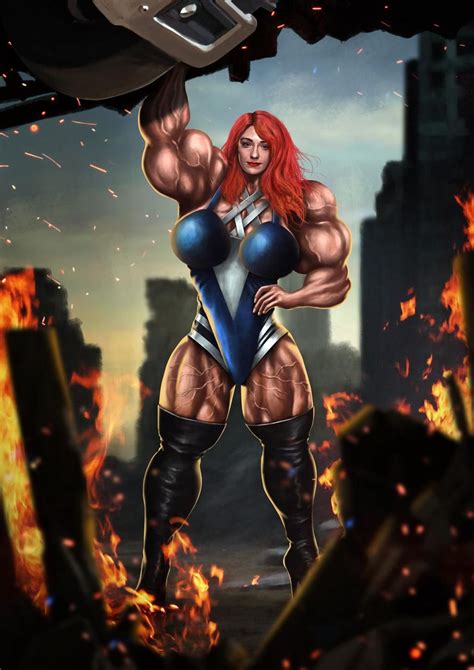 Pin By Barry Morris On Muscle Girl Art In 2020 Female