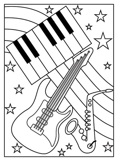 total  imagen desenhos  colorir de instrumentos musicais br