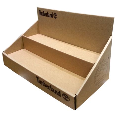 cardboard sport product countertop display  tiers removable header guang li paper products