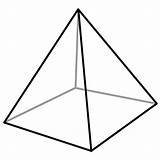 Pyramid 3d Square Shapes Shape Pyramids Clipart Based Drawing Base Cliparts Polyhedron Does Vertices Has Triangular Many Faces Coloring Pages sketch template