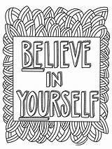 Coloring Believe Yourself Payhip Color sketch template