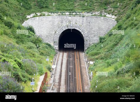 train tunnel uk stock photo alamy