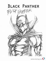 Panther Coloring Pages Marvel Superhero Printable Print sketch template