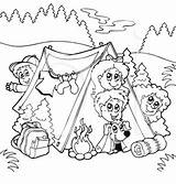 Coloring Camping Pages Summer Reading Camp Printable Kids Theme Preschoolers Sheets Getdrawings Trailer Getcolorings Program Color Colorings Happy Bunch Dog sketch template
