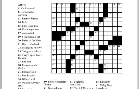 thomas joseph crossword puzzle printable