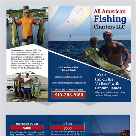 charter fishing  creative brochure contest designbrochurewinning