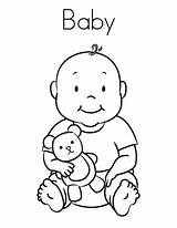 Coloring Baby Pages Printable Kids sketch template