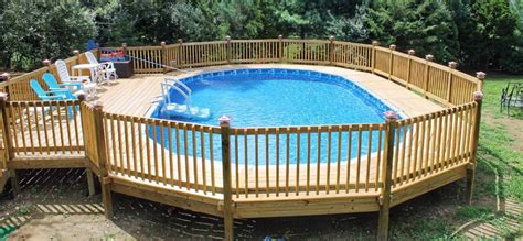 Pool Decking Above Ground Pool And Backyard Pools