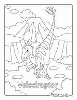 Volcano Feathered Velociraptor sketch template
