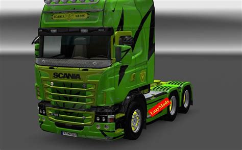 scania rjl v8 metallic lightning skin ets2 mods euro truck