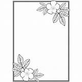 Border Borders Simple Designs Draw Paper Flower Easy Drawing A4 Clipart Side Cover Coloring Size Projects Flowers Cliparts Project Pages sketch template