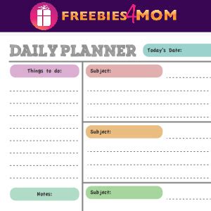 kids printable homework planner freebies  mom