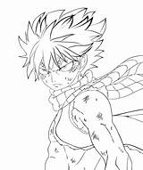Natsu Coloring Dragneel Pages Tail Fairy Cool Line Printable Categories Sketch Template sketch template