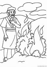 Moses Coloring Bush Burning Pages Coloring4free Sunday School Printable Bible Kids Story Color Craft Activities Printables Sheets Tree Momjunction Related sketch template