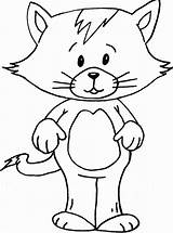 Coloring Cartoon Pages Cat Comments Kitten sketch template