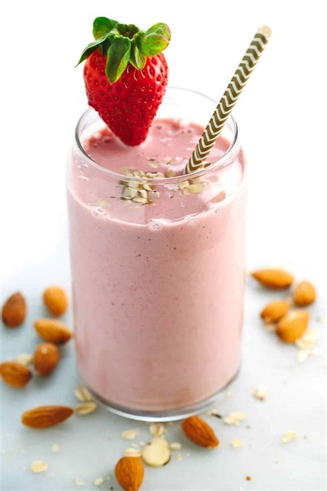 strawberry banana smoothie recipe with almond milk jessica gavin