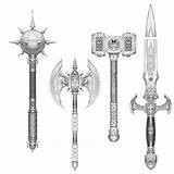Weapons Medieval Fantasy Concept 3d Weapon Sketch Model Turbosquid Google Tattoo Sword Pack Armor Drawing Models Viking Blueprint Medival Sketches sketch template