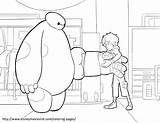 Coloring Baymax Pages Comments Hero Big sketch template