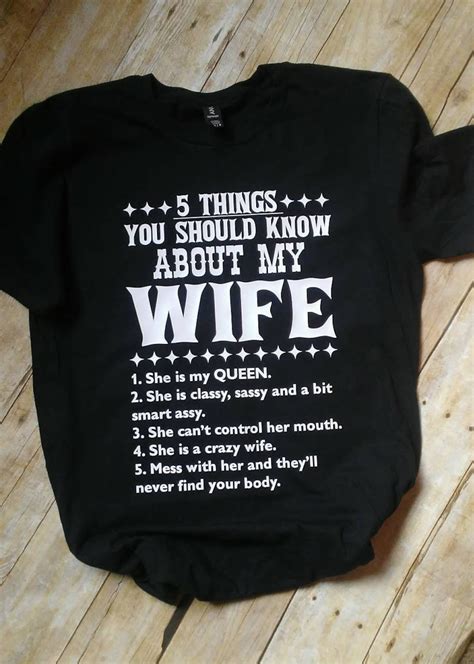 5 things you should know about my wife t shirt funny shirt etsy uk