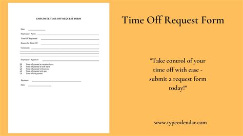 vacation request form  printable forms