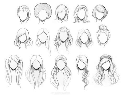 easy hairstyles  draw home family style  art ideas