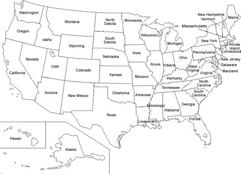 united states map  color printable
