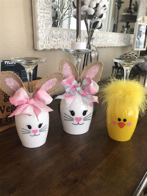 easter wine glasses easter crafts easter centerpieces easter wine
