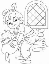 Krishna Coloring Pages Kids Thief Baby Janmashtami Colouring Butter Drawing Activities Printable Bheem Artsycraftsymom Celebration Clipart Flute Azcoloring Chota Creative sketch template