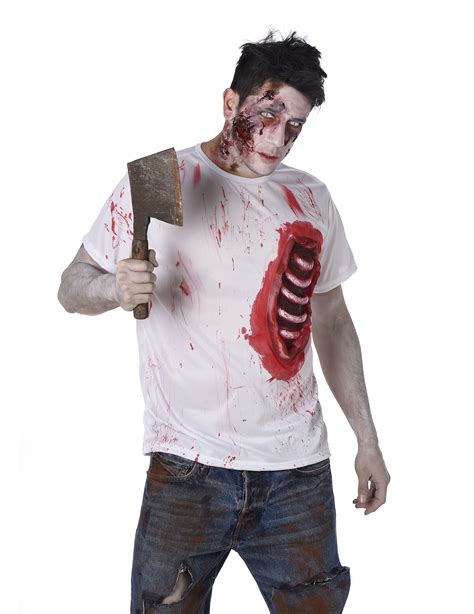 Disfraz De Zombie Con Costillas De Látex Hombre Halloween