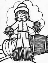 Scarecrow Coloring Pages Printable Halloween Scarecrows Kids Clip Cliparts Print Thanksgiving Comments Bestcoloringpagesforkids sketch template