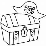 Treasure Chest Pirate Coloring Drawing Hat Pirates Outline Box Clipart Jolly Roger Flag Clip Pages Drawings Gif Chests Getdrawings Easy sketch template