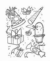 Coloring Birthday Party Pages Presents Sheets Color Decorations Kids Happy Colouring Printable Drawing Print Celebration Supplies Favors Holiday Gifts Turtles sketch template
