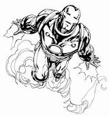 Iron Man Coloring Kids Pages Printable Simple Color Children sketch template